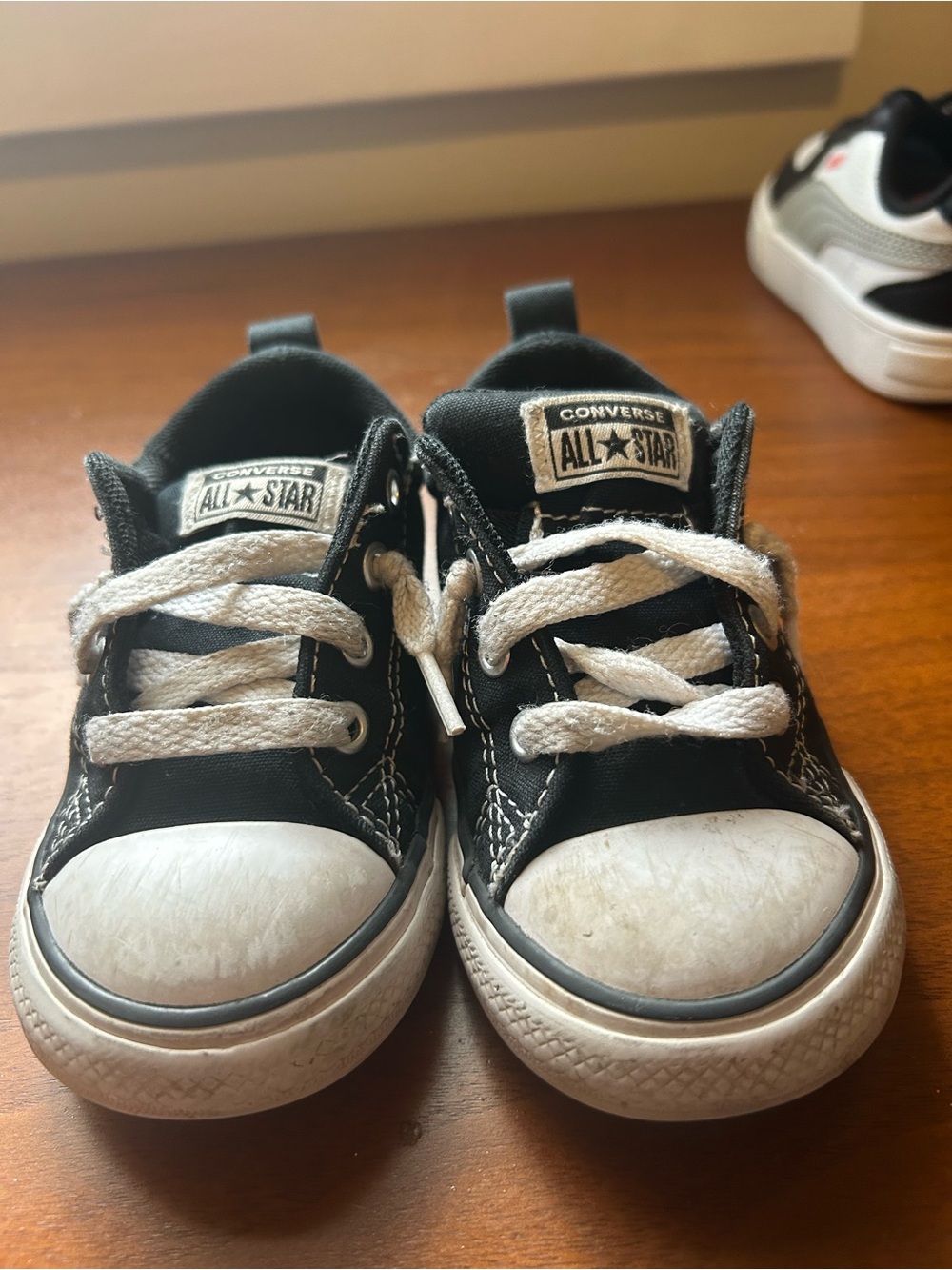 Converse Kids Black and White Low Top Sneakers